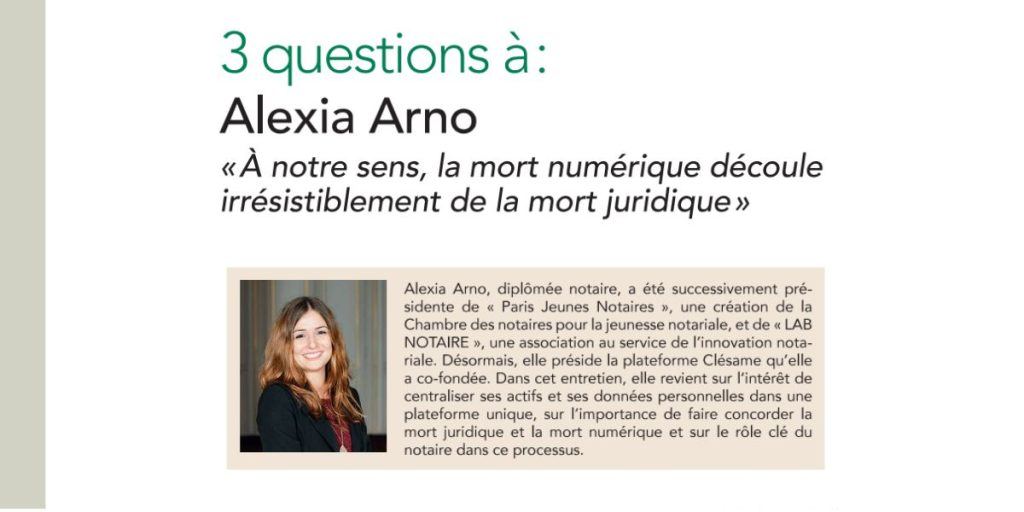3 questions à Alexia Arno